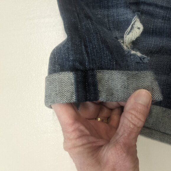 7 For All Mankind Size 25 Distressed Denim Shorts - Picture 6 of 16